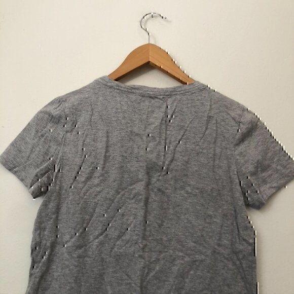 TOMMY HILFIGER Embroidered Logo Flag Tee Gray Spellout Short Sleeve T-Shirt S - Picture 8 of 8